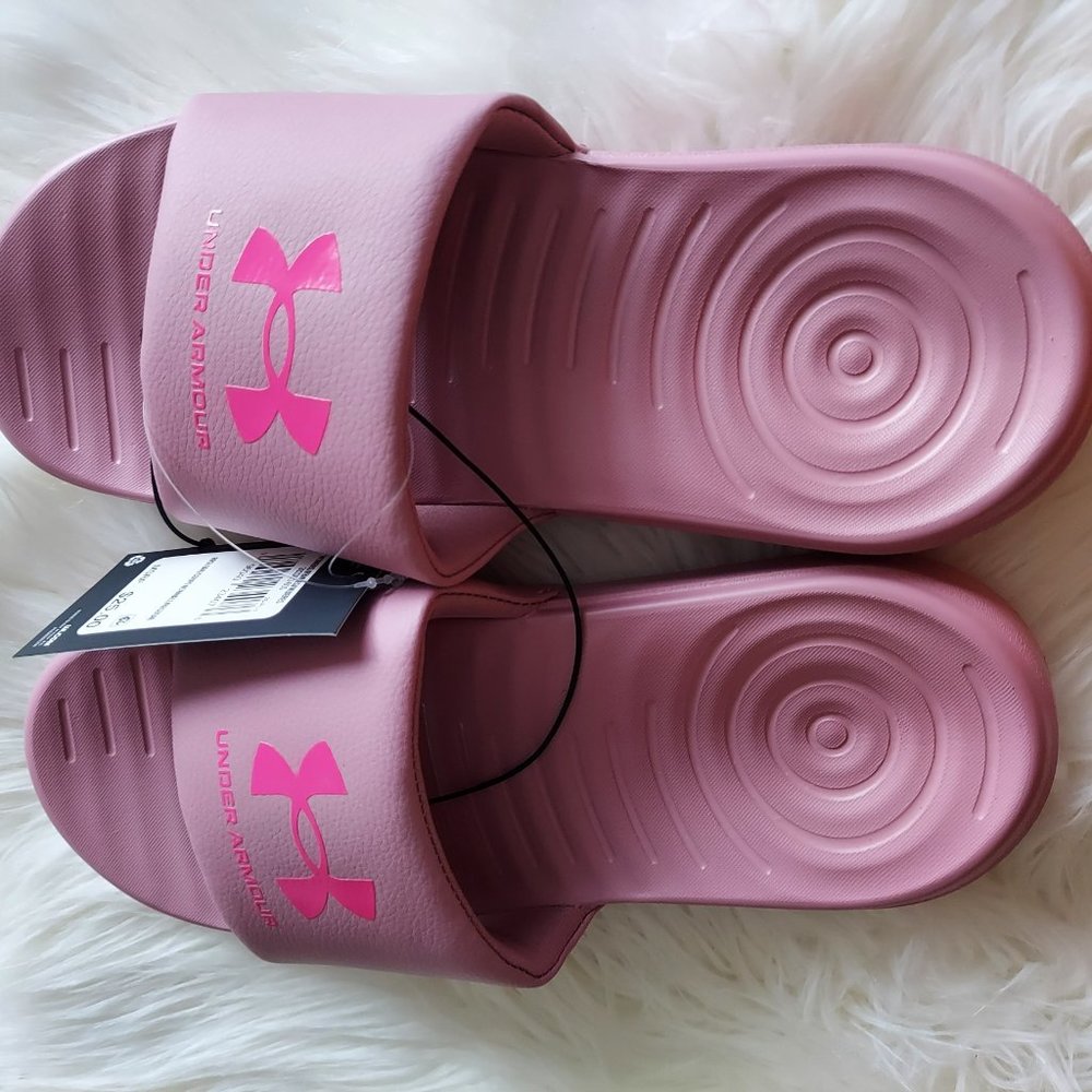 COPY - BRAND NEW UNDER ARMOUR SLIDE  WITH CUSHION SIZE 8 - Picture 3 of 6